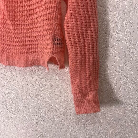 Rachel Comey Pink Waffle Knit Alpaca & Nylon Pullover Sweater - Picture 4 of 8